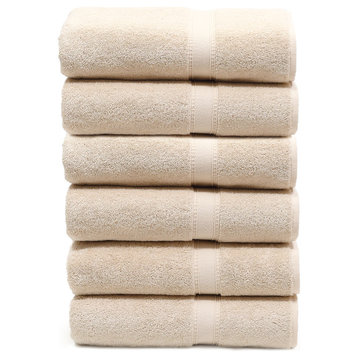 Linum Home Textiles Sinemis Terry Bath Towels, Set of 6, Beige