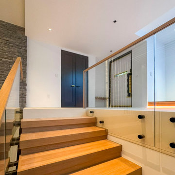 Project #126 | Contemporary Staircases with Integrated LEDs & Glass Railing
