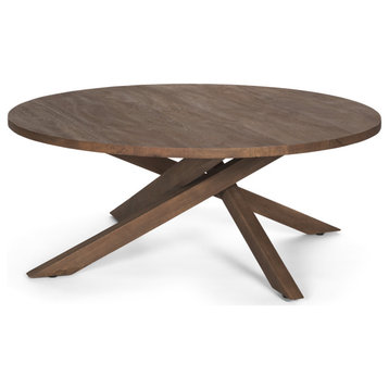 Solana Medium Brown Wood Coffee Table