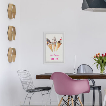 "Ice Cream All Day" Framed Painting Print