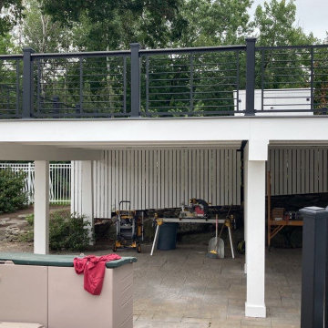 Extended Patio with Trex Deck in Pebble Gray