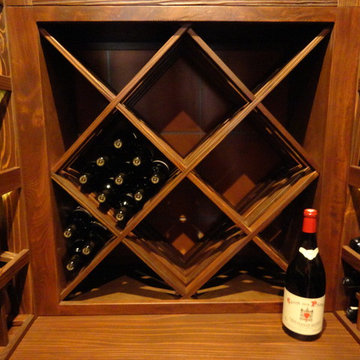 Custom Wine Cellar with Distressed & Weathered Redwood Del Mar San Diego Closet