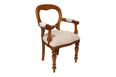 Balloon Back Mahogany Dining Chair (with Arms)