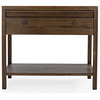 Aldus 34" Elm Nightstand, Leather: Chocolate, Finish Shown: Ginger