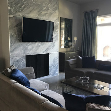 Transitional Luxury Fireplace & Bar
