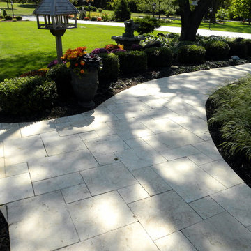 Travertine Entryway and a new Fall Landscape!