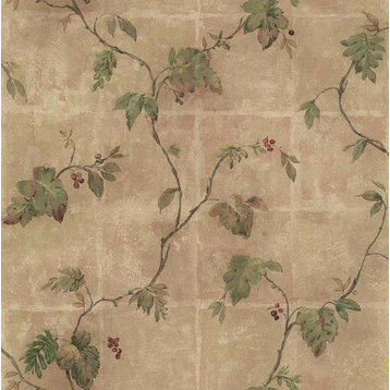 Modern Non-Woven Wallpaper For Accent Wall - Floral Wallpaper KB20258, Roll
