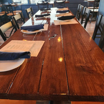Interior Restaurant Painting and Table Staining