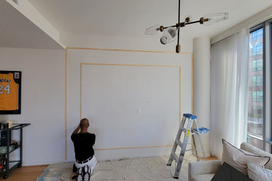 Inspiration for a modern living room remodel in New York