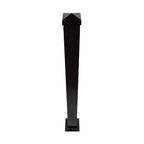 Contractor Deck Railing 3"x3"x38" Aluminum Residential Post, H Black