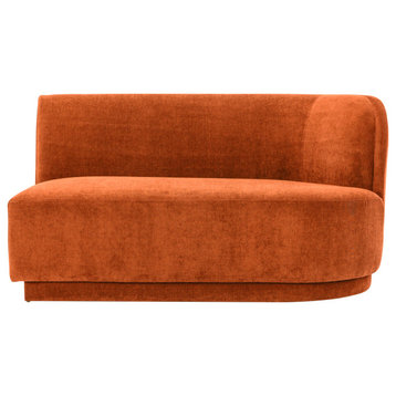 Moe's Home Yoon 2 Seat Right Sofa With Fired Rust JM-1018-06