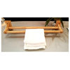 ALFI brand AB5505 24" Double Rack Wooden Towel Bar Bathroom Accessory