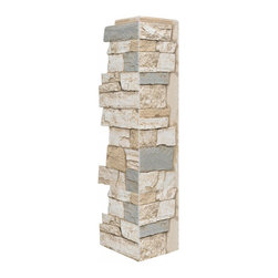 142-36-BRIGHTON WIDE STACKED STONE CORNER 36"H X 11"W X 1 1/4"D - Wall Panels