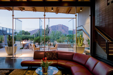 Living room - contemporary living room idea in Phoenix