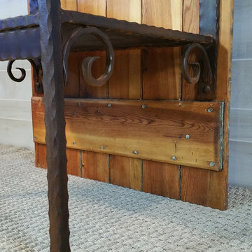Legacy Collection - 1830's Hall Tree combined with Artisan Wrought Iron Metal