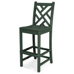 POLYWOOD - Polywood Chippendale Bar Side Chair, Green - This beautifully styled bar side chair brings contemporary flair to your outdoor entertaining space. POLYWOOD furniture is constructed of solid POLYWOOD lumber that's available in a variety of attractive, fade-resistant colors. It won't splinter, crack, chip, peel or rot and it never needs to be painted, stained or waterproofed. It's also designed to withstand nature's elements as well as to resist stains, corrosive substances, salt spray and other environmental stresses. Best of all, POLYWOOD furniture is made in the USA and backed by a 20-year warranty.