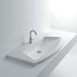 Glam 100 Wall Mounted / Drop-In Bathroom Sink 39.4" x 21.7" - Bathroom Sinks