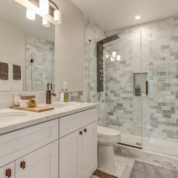 Bathroom Remodeling With Corner Tub, Standing Shower, Sink, Great Falls