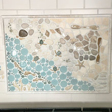 Matching Custom Nautical Kitchen Backsplash And Mural Beach