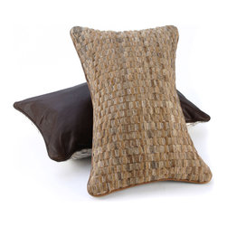 Pfeifer Studio - Taos Woven Hide Pillow - Decorative Pillows