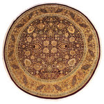Bareen's Designer Rugs - Antique Agra Tabriz Vegetable Dye Michiko Red Tan Wool Rug - 10'1 x 10'1 - Designed with mesmerizing intricacy and gorgeous color palette, this hand-knotted masterpiece demonstrates the beauty and electrifying thrill of Pak Persian art. These meticulously handcrafted Pak-Persian rug is made with pure wool and features breathtaking traditional and transitional designs in beautiful lush color pallet. Known for their intricate designs these rugs are a reproduction of Persian rugs, made in Pakistan with unique Mughal designs. Made by master weavers using the same Persian texture, design and dying technique, we wanted to create the most significant manifestation of the Persian art, life and culture. This rug is most famous for its exceptional quality, incredible designs, patterns and vibrant rich color. Pak-Persian rugs made with Persian weave with high knot counts, which enables the high intricacy and detail found in the patterns are also referred to as State of art, each color adds a rich beautiful detail in the artwork of this rug. The design, color and beautiful chromatic composition with a vibrant sheen with traditional and transitional designs, exude beauty, elegance and quality make this rug a masterpiece of its own.