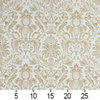 Light Blue Ivory Green Gold Pineapple Damask Upholstery Fabric By The Yard