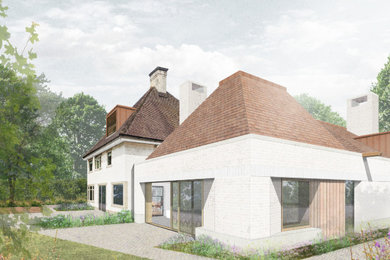 Inspiration for a contemporary house exterior in Buckinghamshire.