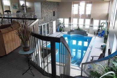 Staircase - contemporary staircase idea in Edmonton