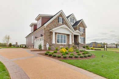 Inspiration for a large craftsman exterior home remodel in Other