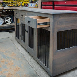 XL Double Kennel with Drawers - Dog Kennels And Crates