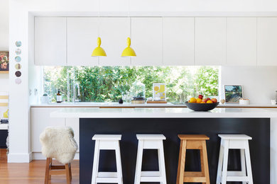 Design ideas for an eclectic kitchen in Sydney.