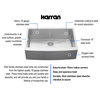 Karran Farmhouse Apron Front Stainless Steel 30" Single Bowl Kitchen Sink Kit