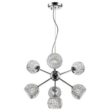 7 Light Pendant in Metropolitan Style - 21.5 Inches Wide by 16.25 Inches High