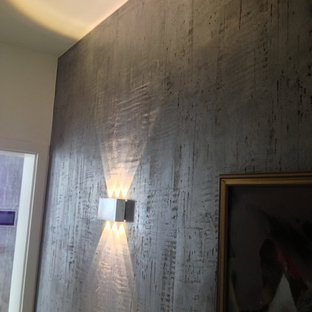 Home theater - contemporary home theater idea in Hamburg