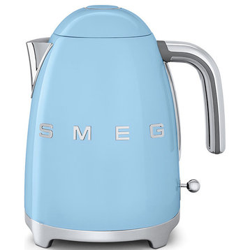 Smeg Pastel Blue Stainless Steel 50's Retro Electric Kettle