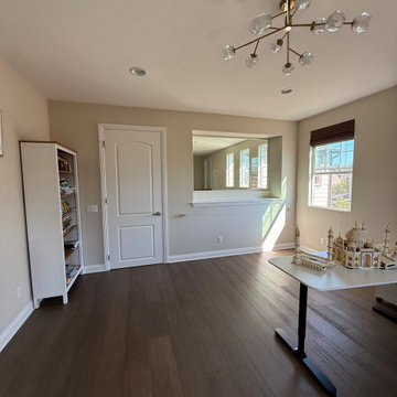 Enclosed Study Room Conversion with Custom Door and Glass Panel in Irvine