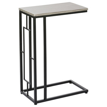 Contemporary Light Brown Metal Accent Table 58706