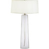 Robert Abbey Rico Espinet Olinda Tall Clear Glass Table Lamp, White