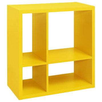 Katelyn 4-Cube Bookcase/Organizer (Yellow)