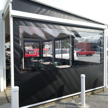 Zip Tex, Restaurant roll down clear vinyl side retention system
