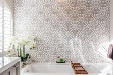 Bathroom - large transitional bathroom idea in Orange County
