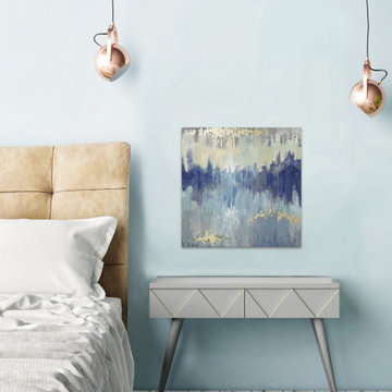 "Blue Jet Stream" Painting Print on Wrapped Canvas