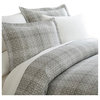 Becky Cameron Premium 3 Piece Polka Dot Printed Duvet Cover Set, King, Gray