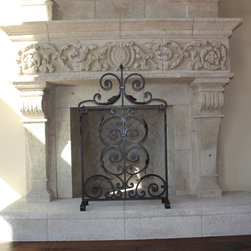 ACC-030 Custom Iron Fireplace Screens - Fireplace Screens