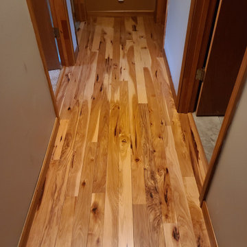 Hickory hardwood floor intall