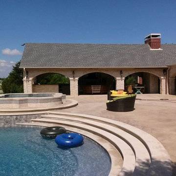 Pool and pavilion