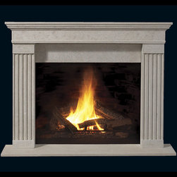 Adams Stone Fireplace Mantel - Indoor Fireplaces