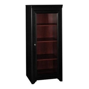 Pemberly Row Audio Cabinet With 2 Adjustable Shelves Antique