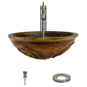 Eden Bath Meka Vessel Faucet Brushed Nickel Contemporary