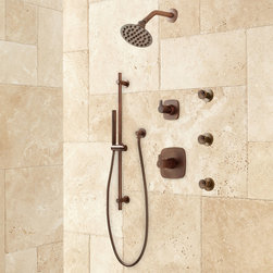 LINDSTROM HIGH FLOW SHOWER SYSTEM WITH HAND SHOWER AND BODY JETS - Showerheads And Body Sprays